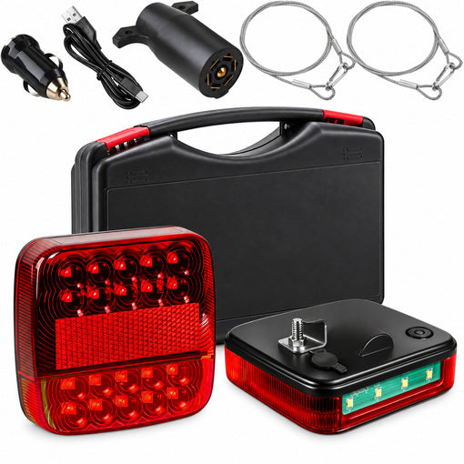 Upgraded Wireless Magnetic Trailer Tow LED Lights