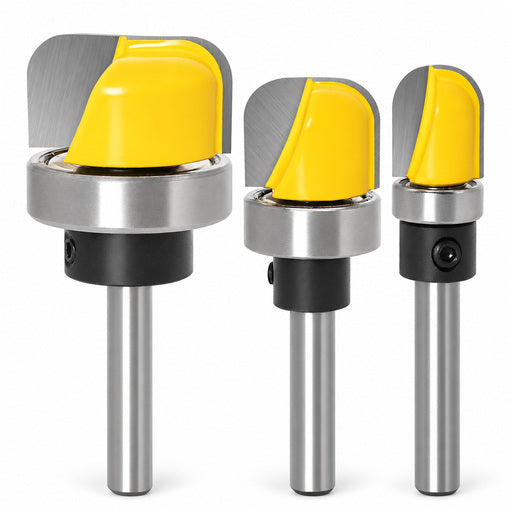 3PCS 1/4" Shank Bowl and Tray Template Router Bit Set