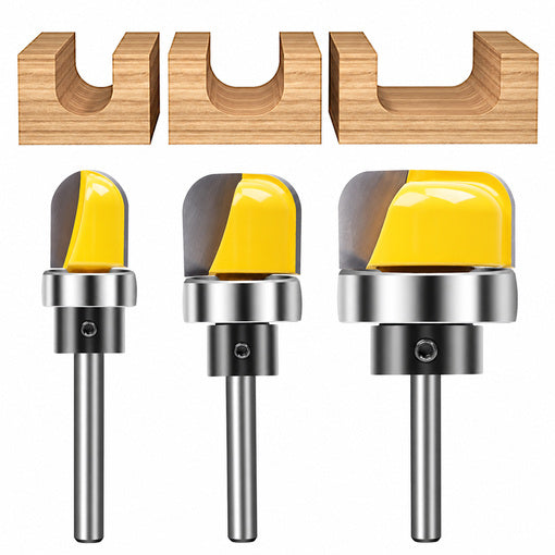 3PCS Bowl and Tray Template Router Bit Set