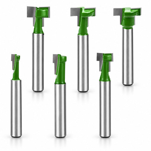 6PCS 1/4" Shank Router Keyhole Bit Set