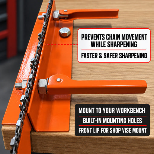 Universal Chainsaw Filing Vise with Quick Release Clamp