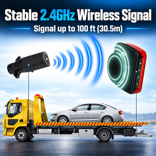 Upgraded Wireless Magnetic Trailer Tow LED Lights
