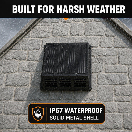 2500 RPM High-Speed Exhaust Fan with 12V Monocrystalline Solar Panel