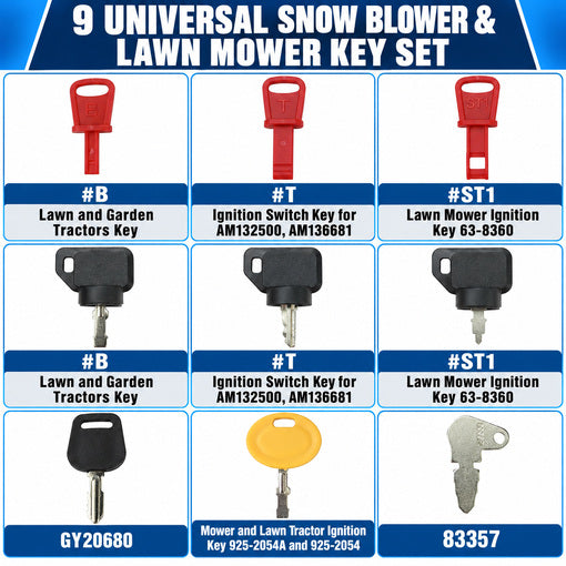 Universal Snow Blower and Lawn Mower Keys Set
