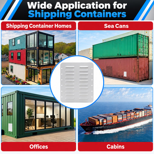 2-Pack Shipping Container Louvered Gable Air Vents