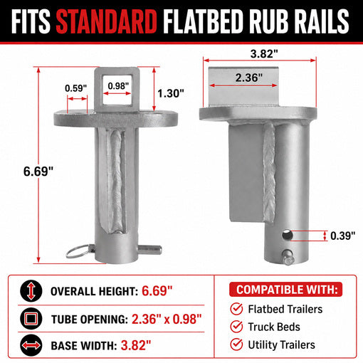 Heavy-Duty Flatbed Trailer Side Rail Repair Tool