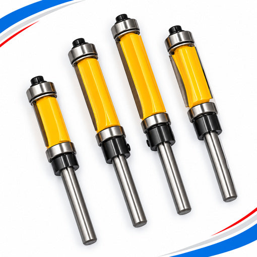 4PCS Top and Bottom Bearing Flush Trim Router Bits Set