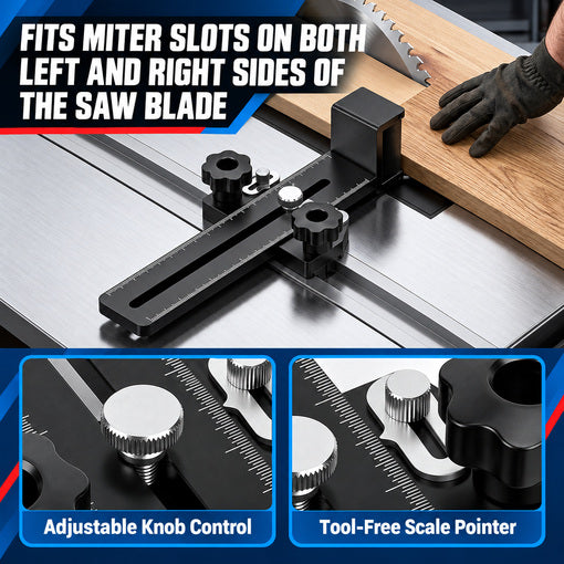 2-Roller Thin Rip Table Saw Jig Guide