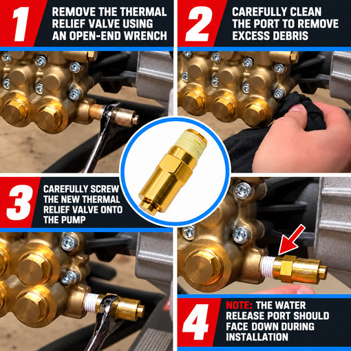 2-Pack Thermal Relief Valve Replacement for Gas Powered Pressure Washer Pumps