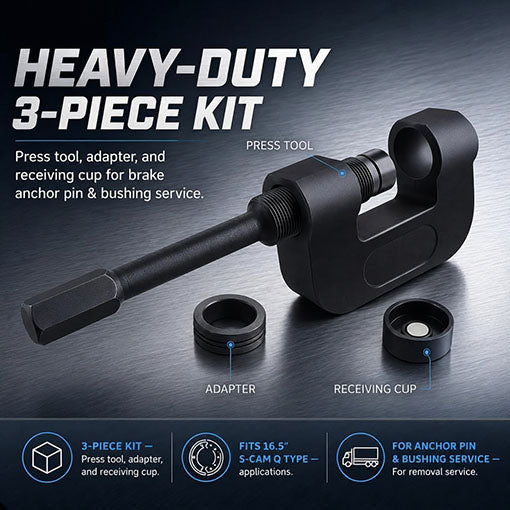 Brake Anchor Pin Press for Class 6-8 Trucks and Semi Trailers
