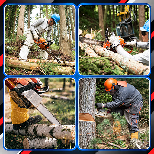 Chainsaw Gloves Saw Protection on Left Hand Back