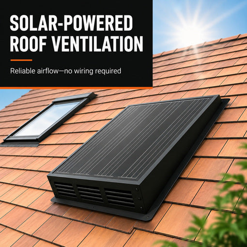 2500 RPM High-Speed Exhaust Fan with 12V Monocrystalline Solar Panel