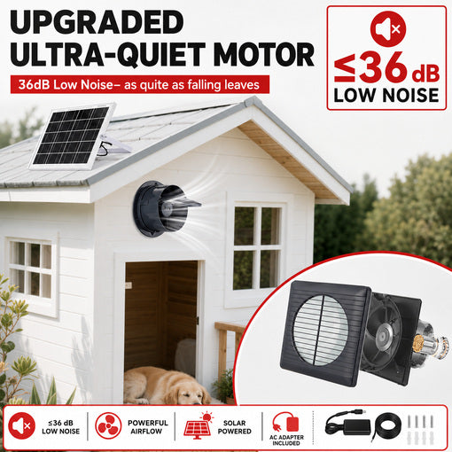 Shipping Container 25W Solar-Powered Exhaust Fan Kit