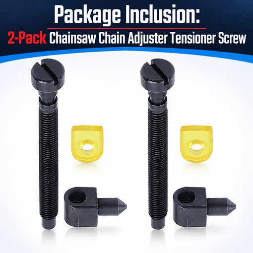 2-Pack Chainsaw Chain Adjuster Tensioner Screw