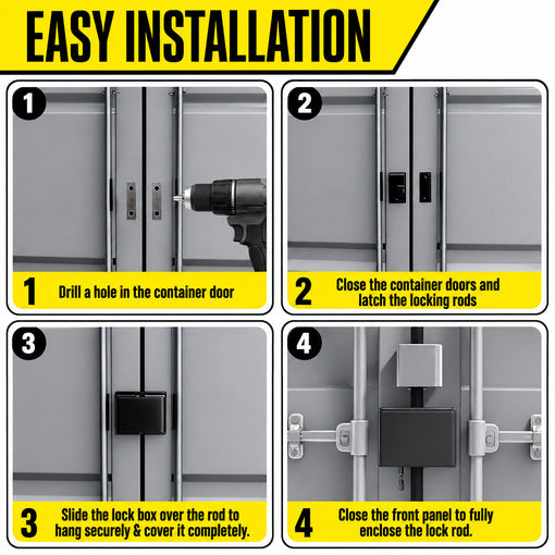 Heavy-Duty Bolt-On Shipping Container Lock Box