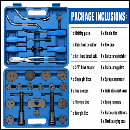 26-Piece Brake Caliper Compression Tool and Drum Brake Tool Set