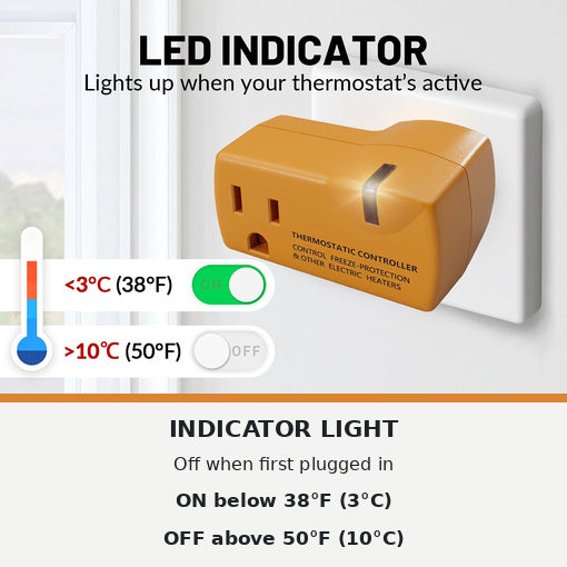 2-Pack Thermostatically Controlled Outlet Freeze Protection Switch