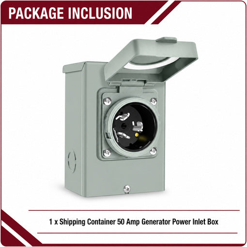 Shipping Container 50 Amp Generator Power Inlet Box