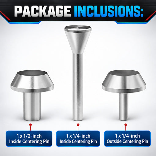 3PCS Router Subbase Centering Pin & Cone Set
