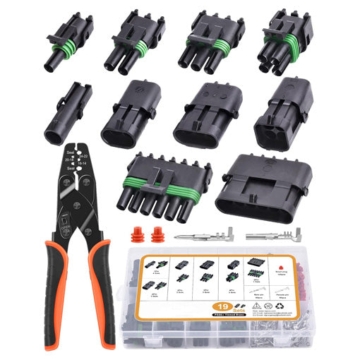 1/2/3/4/6 Pin Weatherpack Connectors Kit