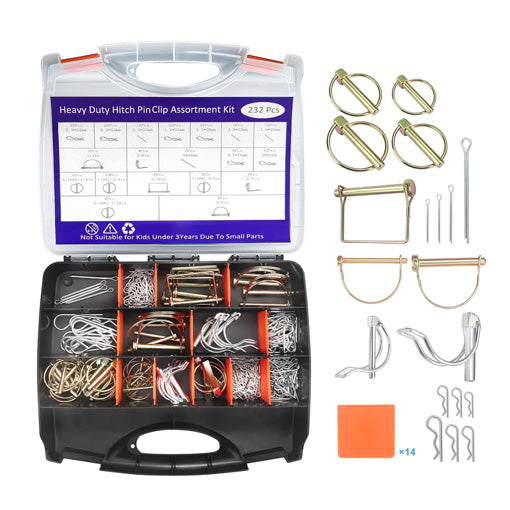 Heavy Duty Hitch Pin Clip Assortment Kit