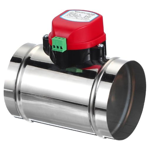 Motorized HVAC Duct Volume Backdraft Damper