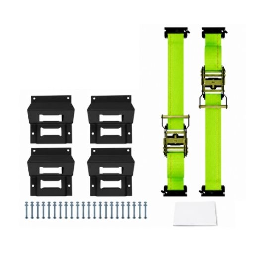 Tractor/Mower/ATV/UTV Heavy-Duty Wheel Chock Tie Down Kit