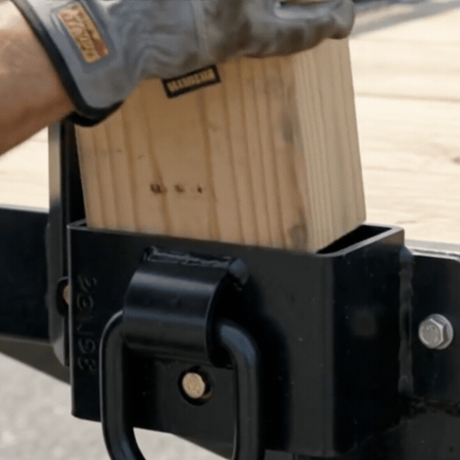 Bolt-On Trailer Side 2x4 Brackets with Welded D-Ring