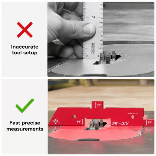 14pcs Router & Table Saw Setup Bars
