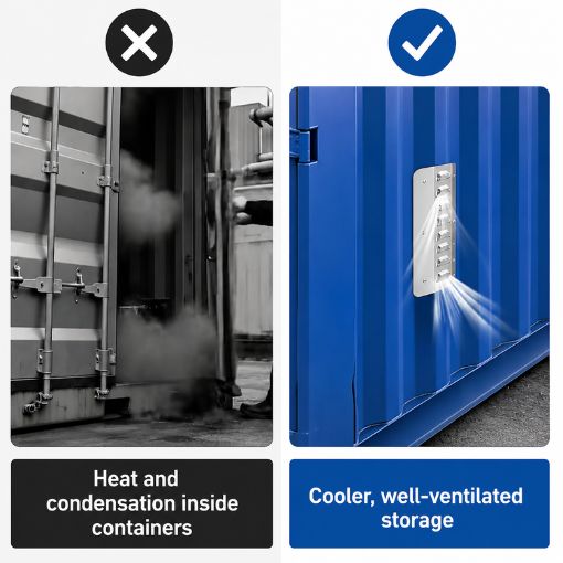 4-Pack Aluminum Shipping Container Ventilation Kit