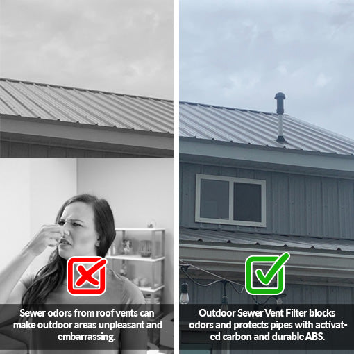 Outdoor Septic and Sewer Vent Stack Pipe Filter