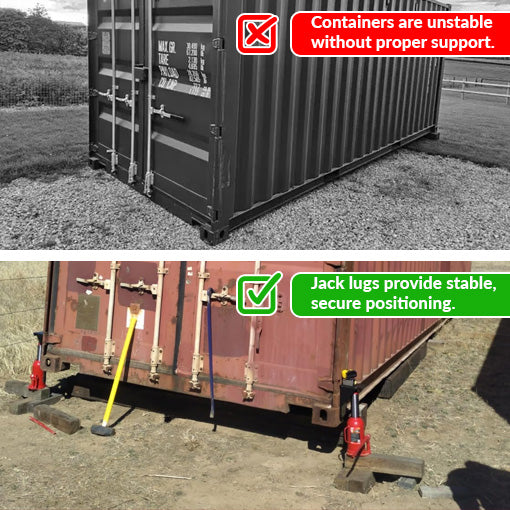 2-Pack Heavy Duty Shipping Container Jack Lug