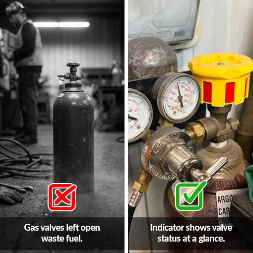 Easy-View Gas Cylinder Valve Indicator