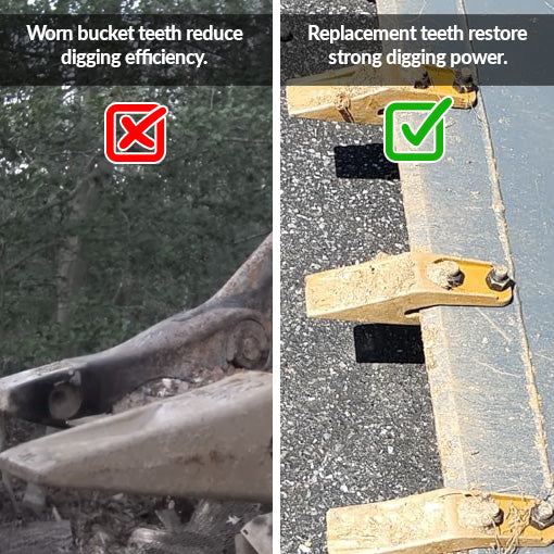 Skid Steer Bolt-on Trenching Bucket Teeth