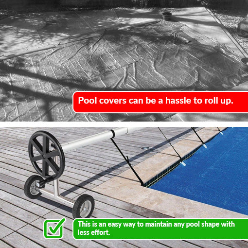 Inground Pool Cover Reel Set