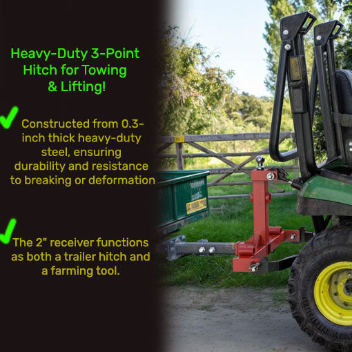 3-Point Hitch with Gooseneck & Hay Spear Jack
