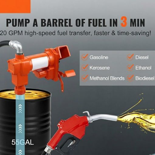 12V 20GPM Explosion-proof Fuel Transfer Pump Kit