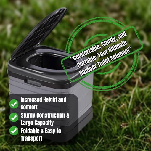 Extra Large Portable Folding Camping Toilet