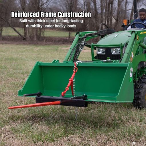 Tractor Bucket Hay Bale Spear Frame Attachment