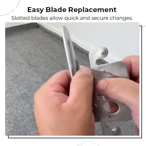 Carpet Trimmer with Heavy-Duty Slotted Blades
