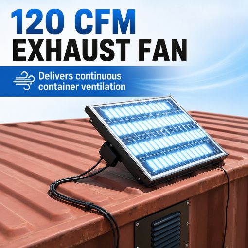 Multi-Powered Shipping Container Wall Vent Fan