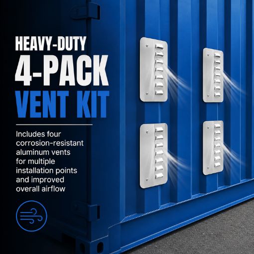 4-Pack Aluminum Shipping Container Ventilation Kit