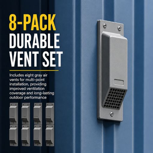 8-Pack Bolt-on Shipping Container Air Vent Kit