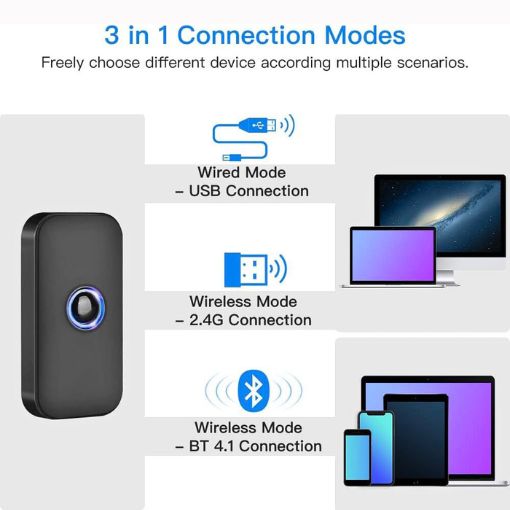 Pocket Mini 1D Bluetooth Barcode Scanner