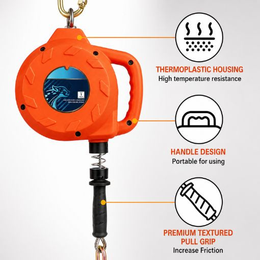 30ft Self-Retracting Fall Arrest Safety Lanyard
