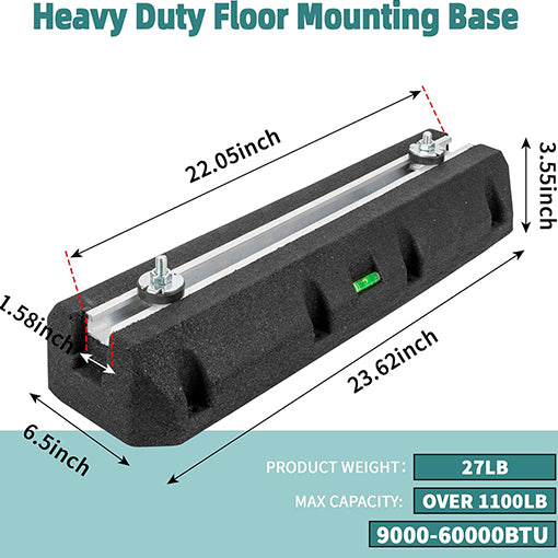 Heavy-Duty Condenser Rubber Floor Mount Base Kit