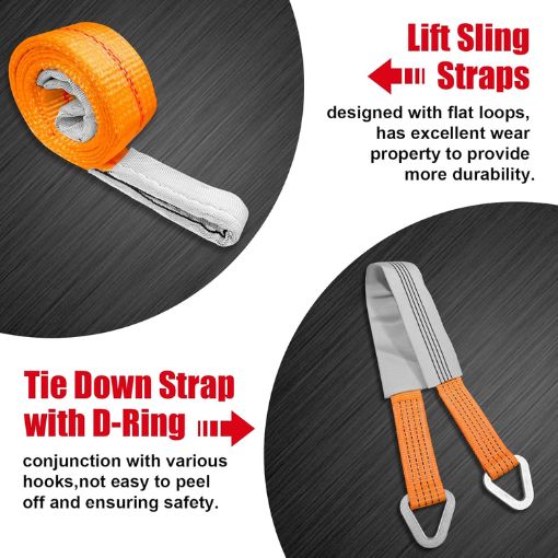 1000lbs Portable Drill Winch with Lift Sling & Tie Down Straps