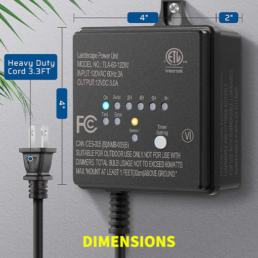 Outdoor Low Voltage Landscape Lighting Transformer