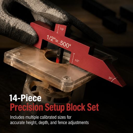 14pcs Router & Table Saw Setup Bars