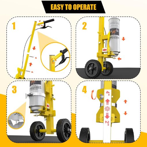 Industrial Two-Wheel Striping Spray Paint Wand